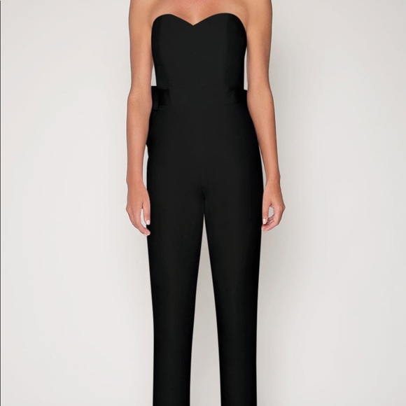 alexia maria Pants - Alexia Maria JUMPSUITS Silk Faille Bow Back Jumpsuit.